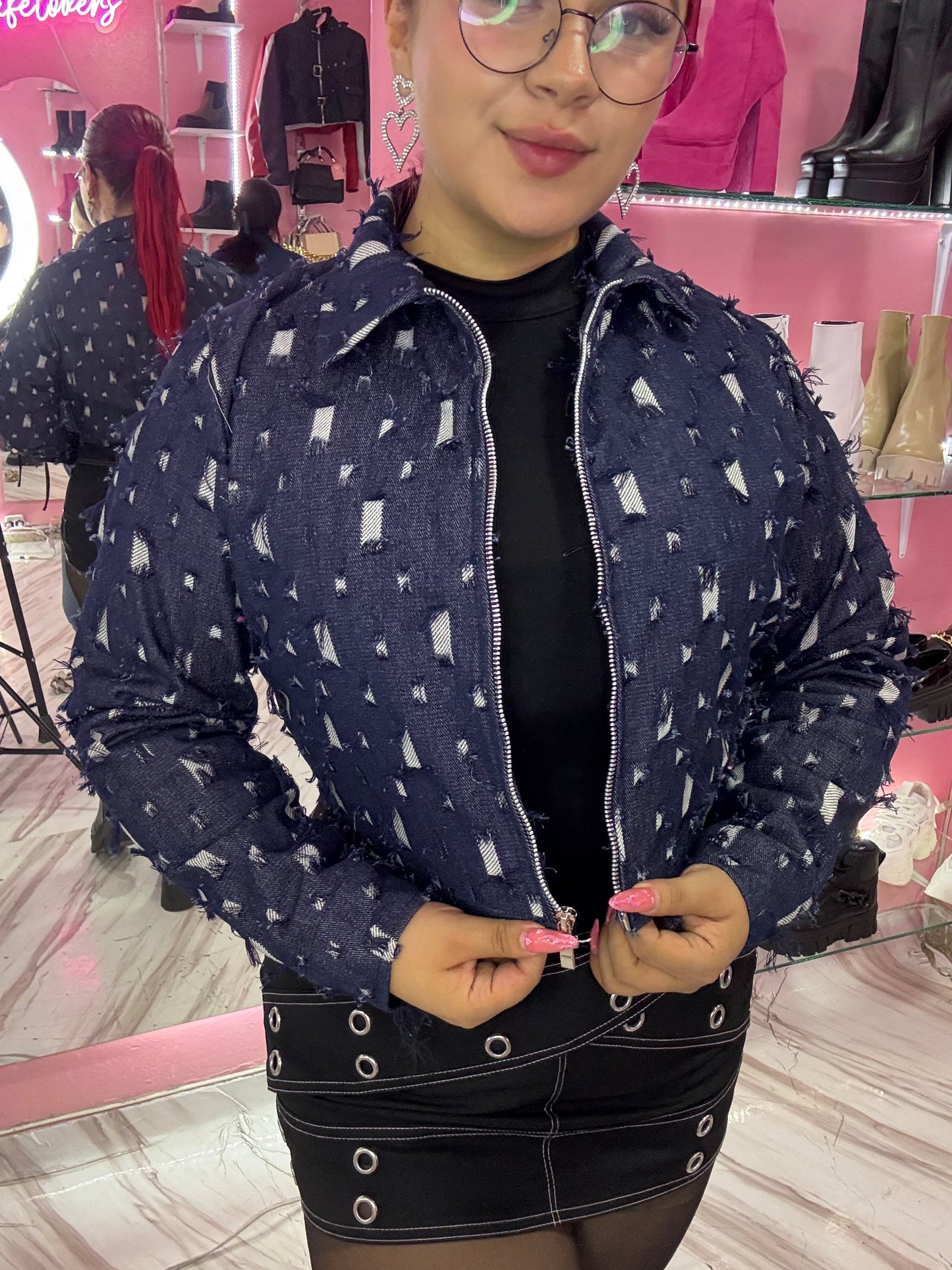 DENIM 2000 | CHAQUETA | RASGADA AZUL