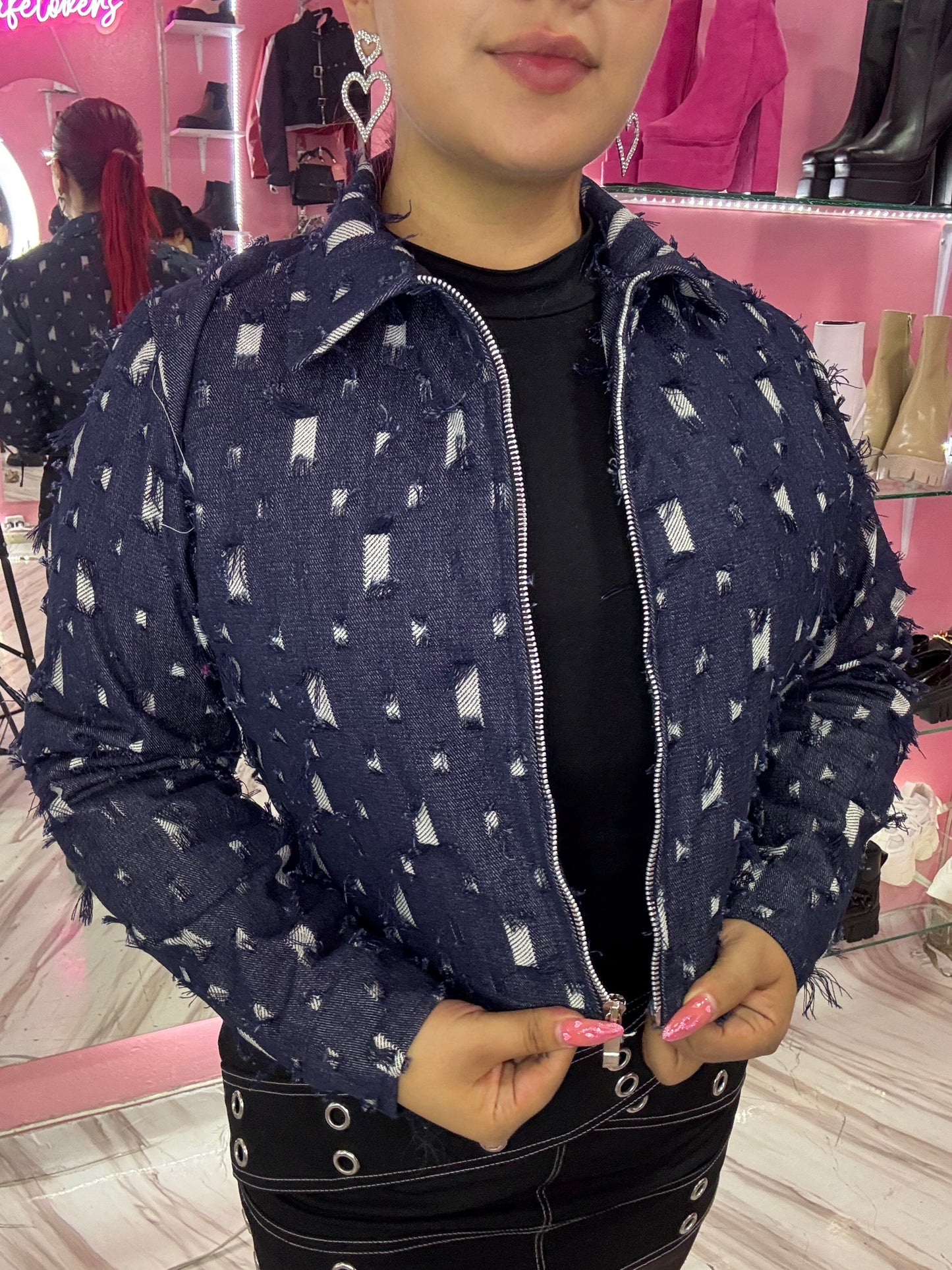 DENIM 2000 | CHAQUETA | RASGADA AZUL