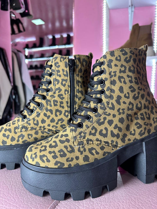 BOTINES CANELA | ANIMAL PRINT