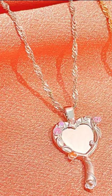 COLLAR ESPEJO | CORAZON PLATEADO