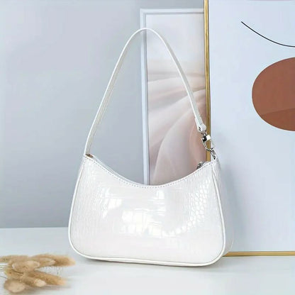 BOLSO| BAG CROCO | BLANCO