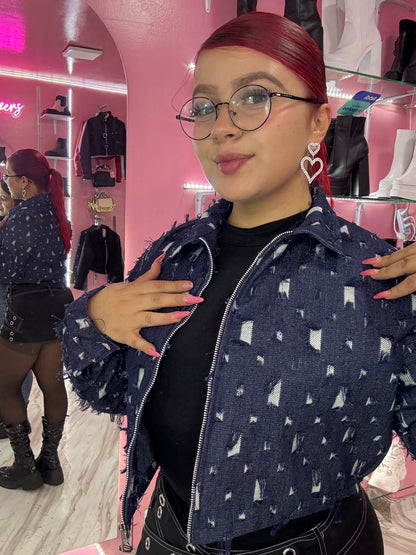 DENIM 2000 | CHAQUETA | RASGADA AZUL