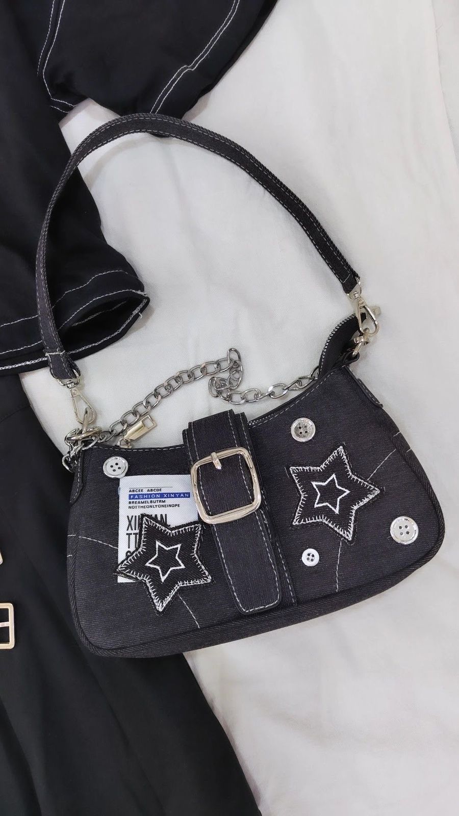 STAR BAG | DENIM NEGRO