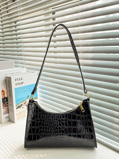 BOLSO|BAG CROCO | NEGRO