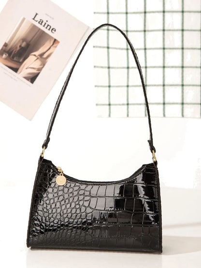 BOLSO|BAG CROCO | NEGRO