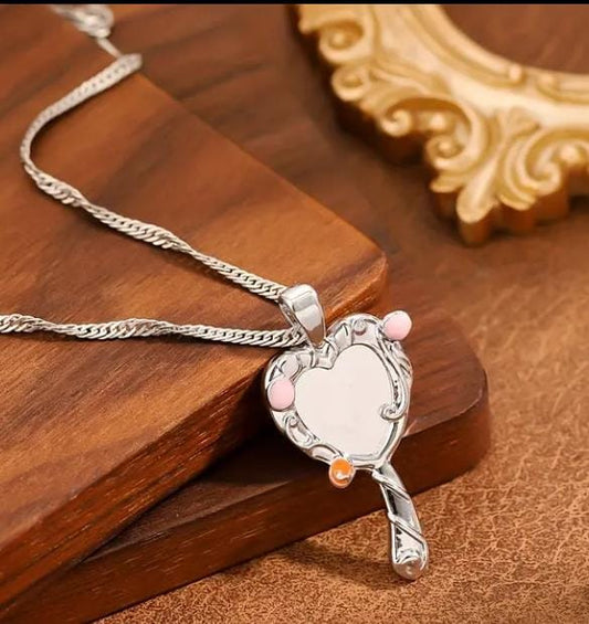 COLLAR ESPEJO | CORAZON PLATEADO