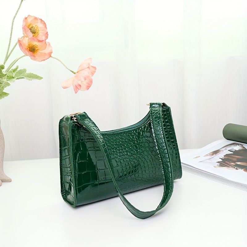 BOLSO|BAG CROCO | VERDE